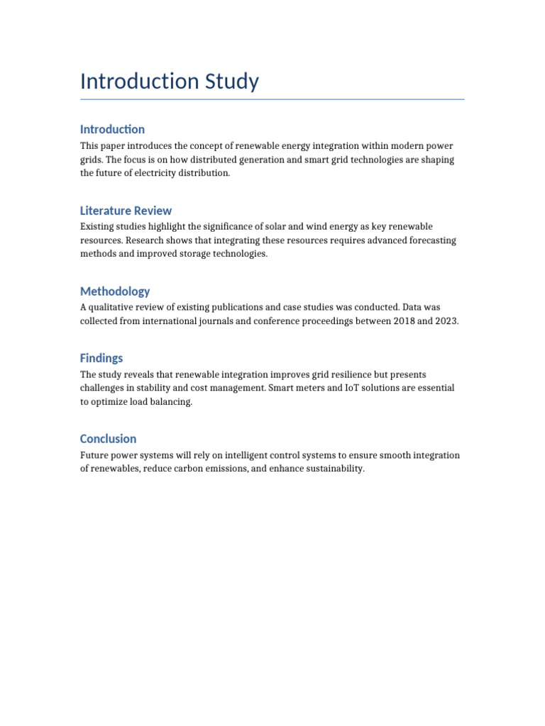 Renewable Energy Integration in Power Grids | PDF