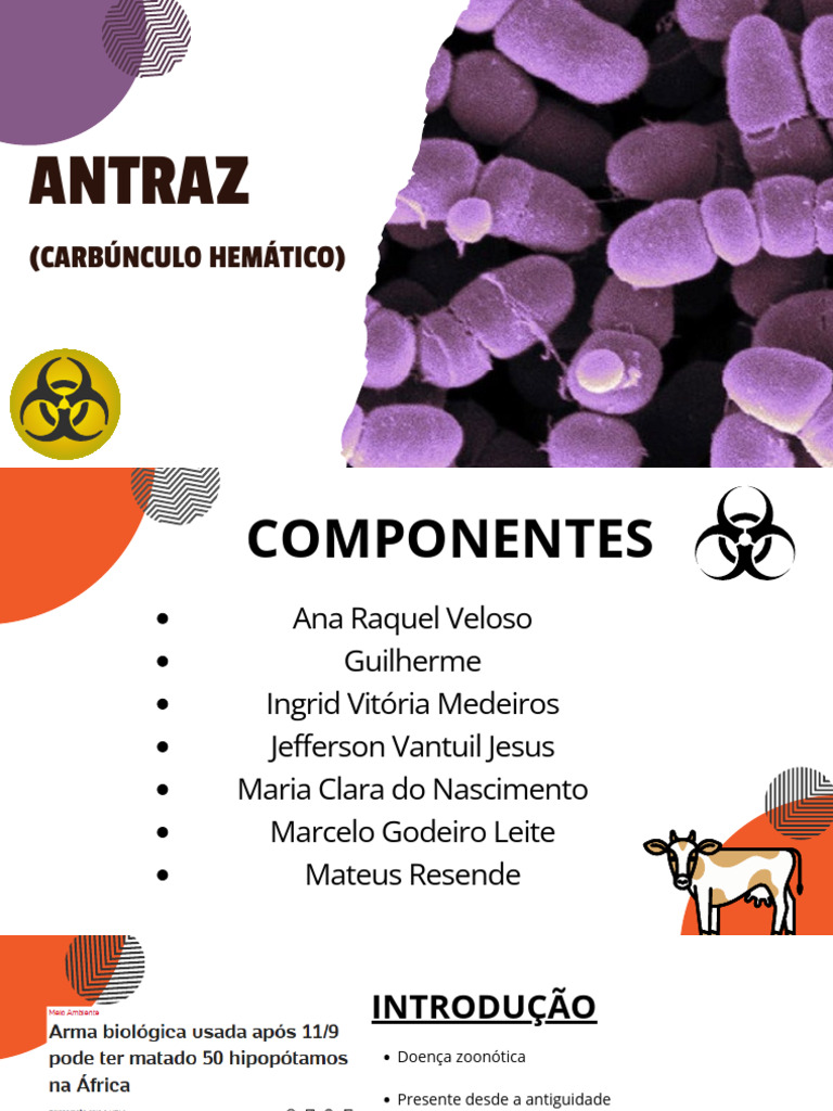 Antraz: Sintomas, Tratamento e Prevenção | PDF | Antraz | Microbiologia