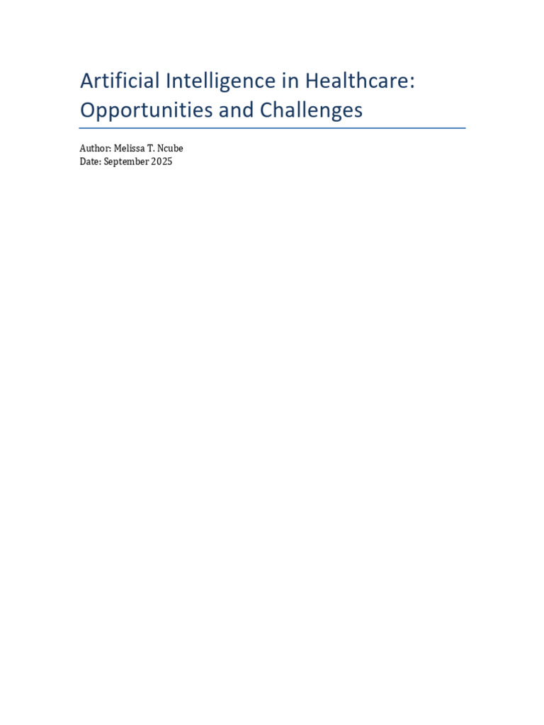 AI in Healthcare: Benefits and Risks | PDF