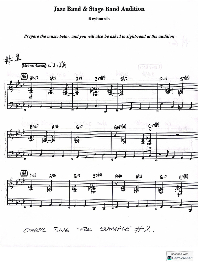 Stage Band Audition | PDF