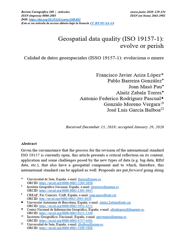 Geospatial Data Quality ISO 19157-1 - Evolve - or - Peri | PDF ...
