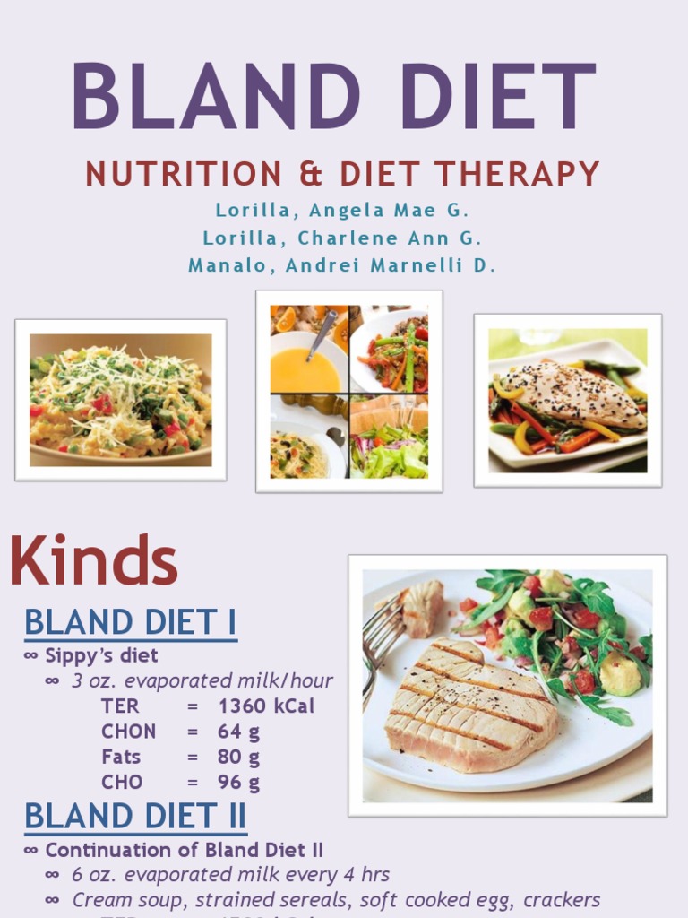 Bland Diet | PDF | Eating Behaviors Of Humans | Food And Drink Preparation