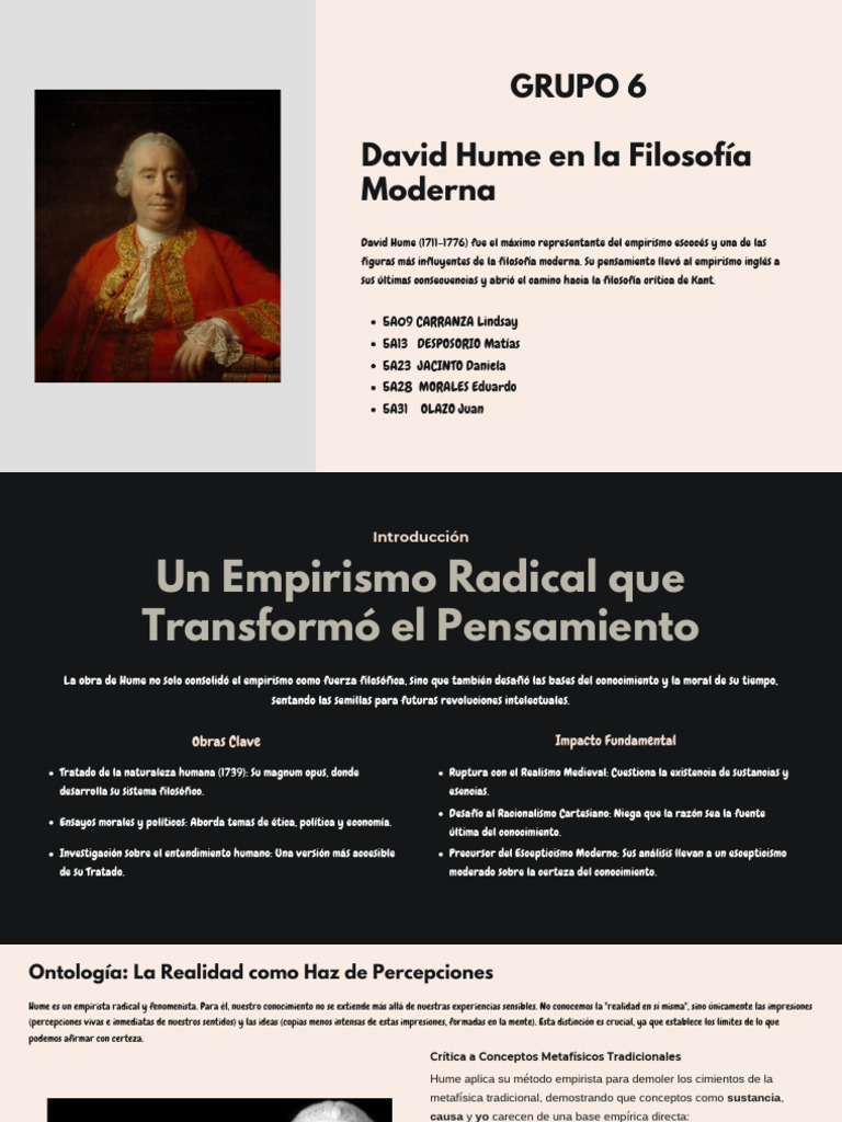 David Hume-Grupo 06 | PDF | David Hume | Empirismo