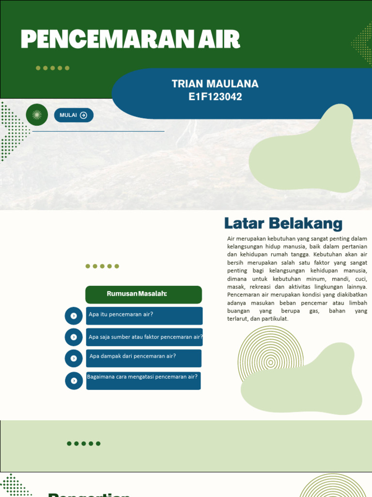 Dampak dan Solusi Pencemaran Air | PDF