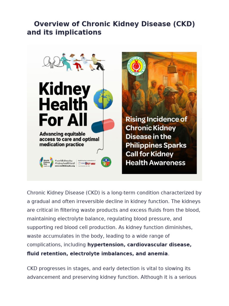 Managing Chronic Kidney Disease: Nutrition & Care | PDF | Chronic ...