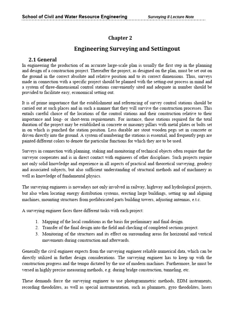 Engineering Surveying and Setting Out | PDF | Surveying