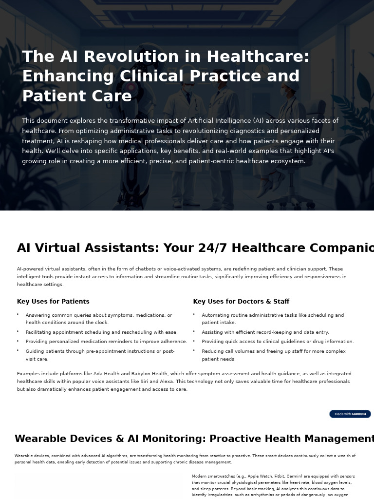 The AI Revolution in Healthcare Enhancing Clinical Practice and Patient ...
