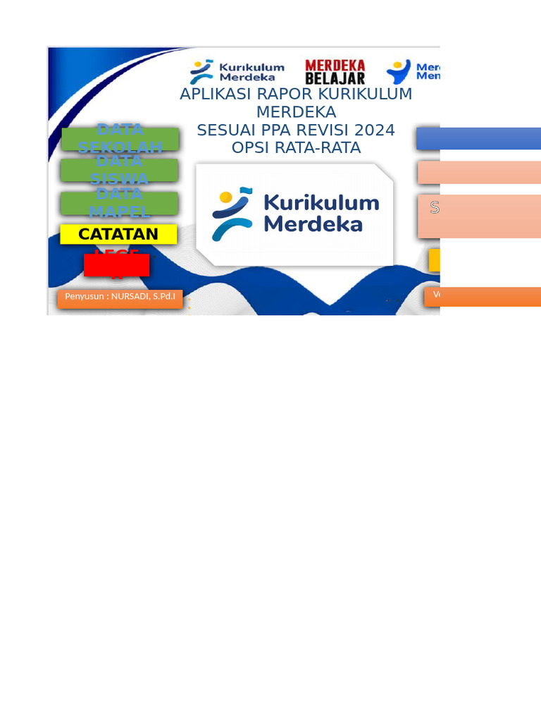 Rapor Kurikulum Merdeka 2024 Nama Ortu Otomatis | PDF