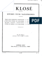 25 Études De Mecanisme (Saxophone) - H.Klosé (Marcel Mule)