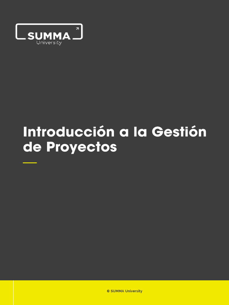 Introducción a la Gestión de Proyectos | PDF | Gestión de proyectos ...