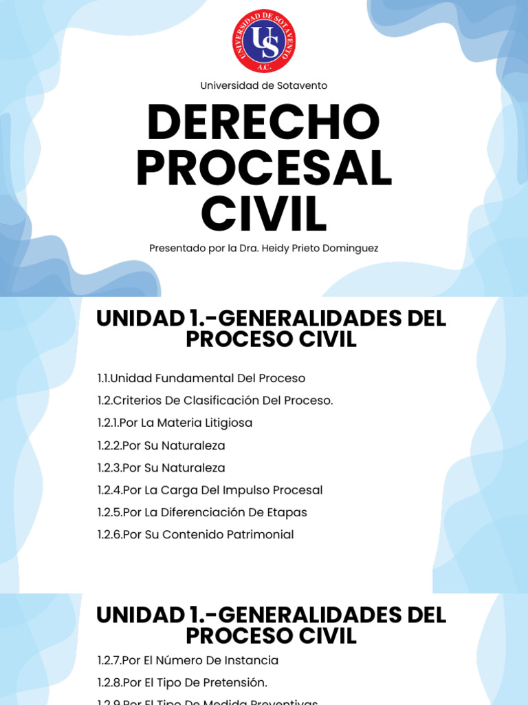 Derecho Procesal Civil | PDF | Ley procesal | Demanda judicial