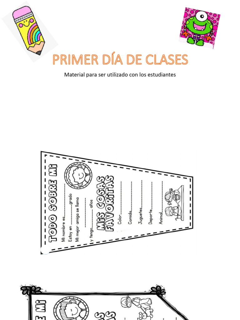 Cuadernillo Primer Día de Clases 2 | PDF