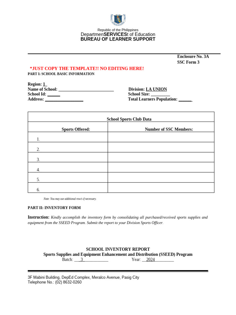 School Sports Club Inventory Template | PDF | Chess Theory | Chess