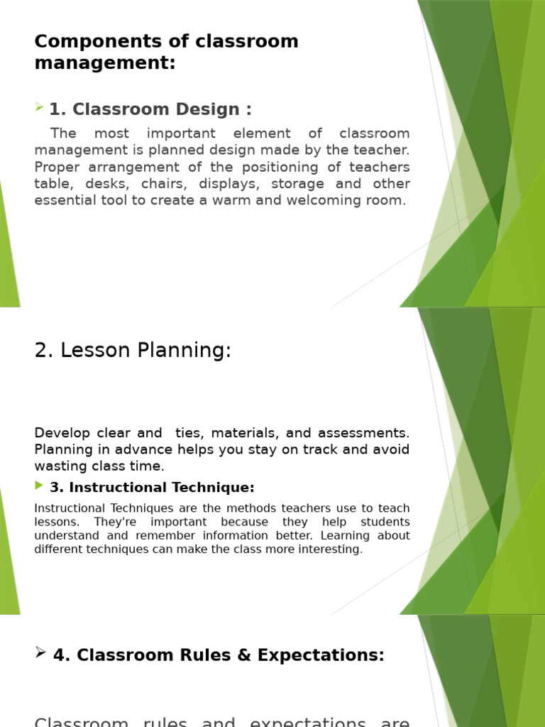Key Components of Classroom Management | PDF | Classroom | Classroom ...