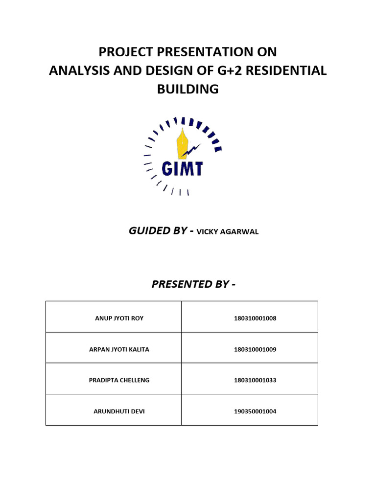 G+2 Residential Building Design Analysis | PDF | Structural Engineering ...