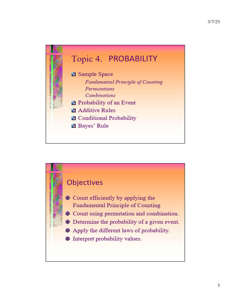 Probability & Counting Principles | PDF | Sampling (Statistics ...