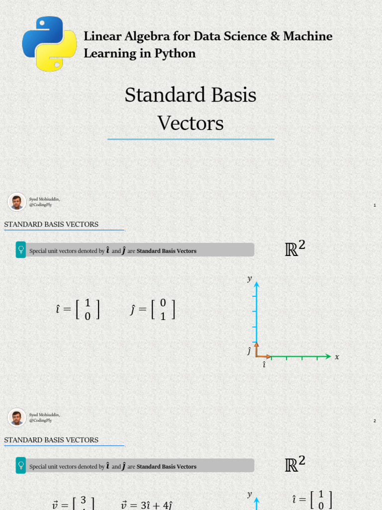3.1 Notes - Standard Basis Vectors and Span | PDF | Vector Space ...