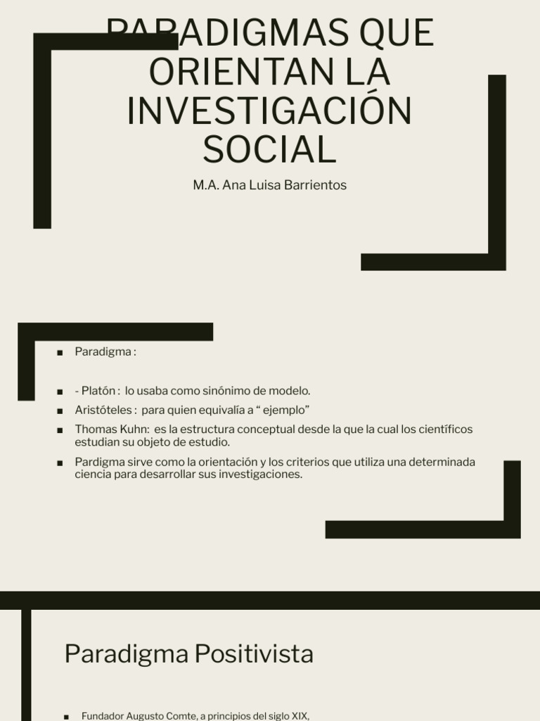 Paradigmas en Investigación Social | PDF | Paradigma | Investigación ...