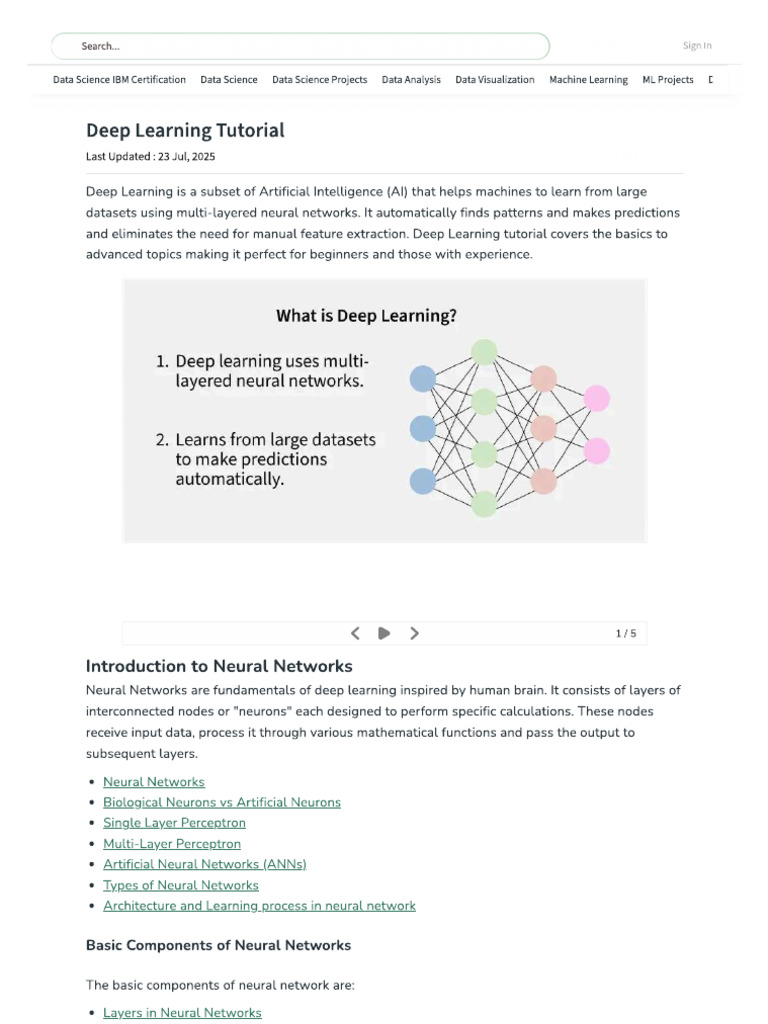 Deep Learning | PDF