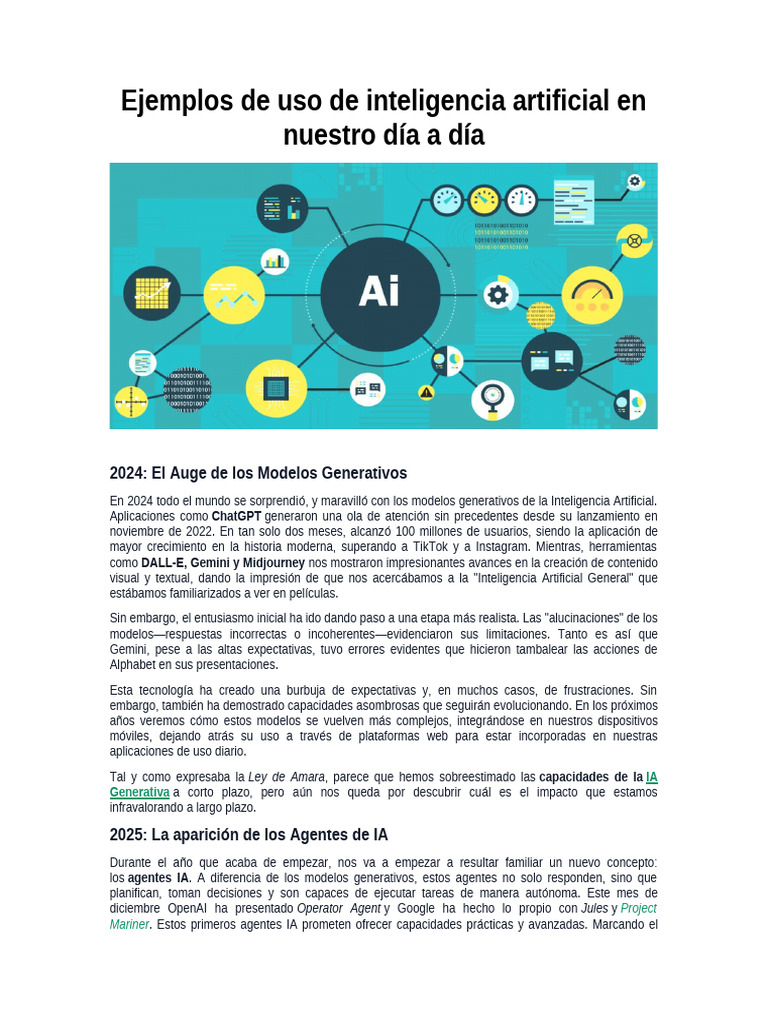 Usos Cotidianos de la Inteligencia Artificial | PDF | Inteligencia ...