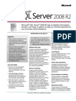 SQL Server 2008 R2 High Availability Data Sheet