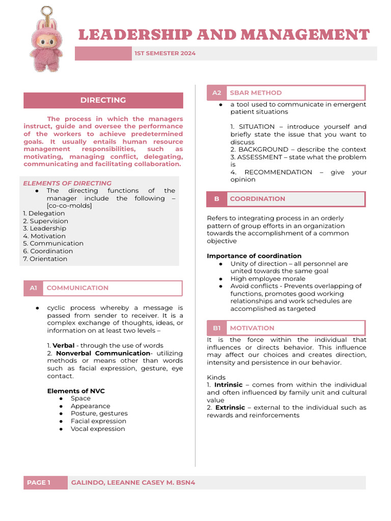 Directing and Motivating Teams in Management | PDF | Motivational ...