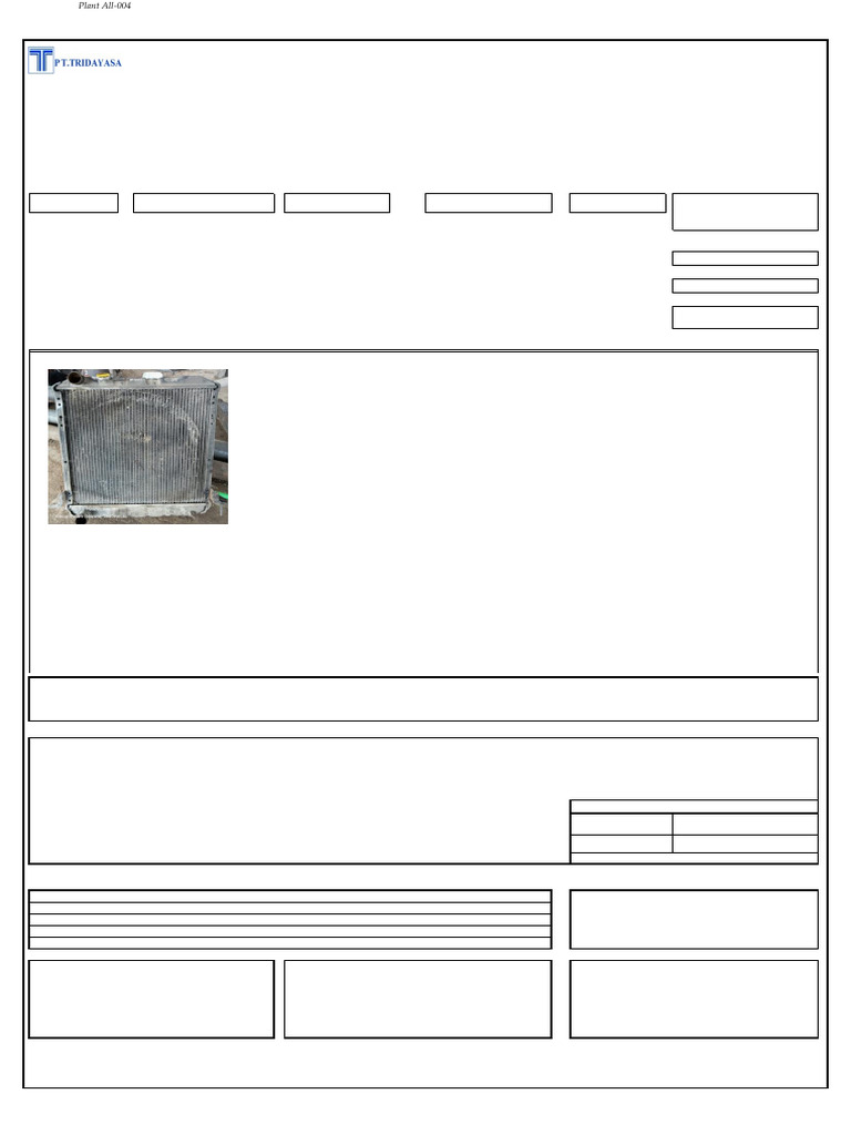 OSR Form 31082024 Radiator FT01 | PDF