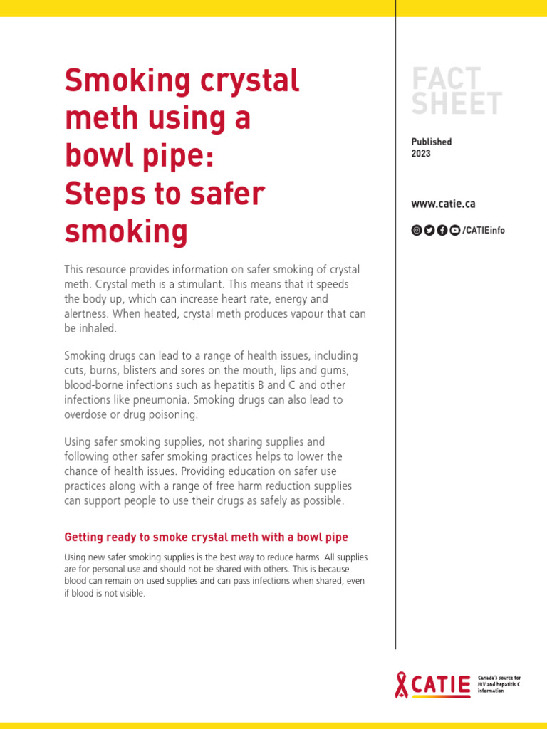 Safer Smoking Practices for Crystal Meth | PDF | Drug Overdose | Naloxone