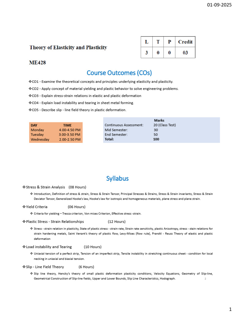 Stress and Strain Analysis Overview | PDF | Deformation (Engineering ...