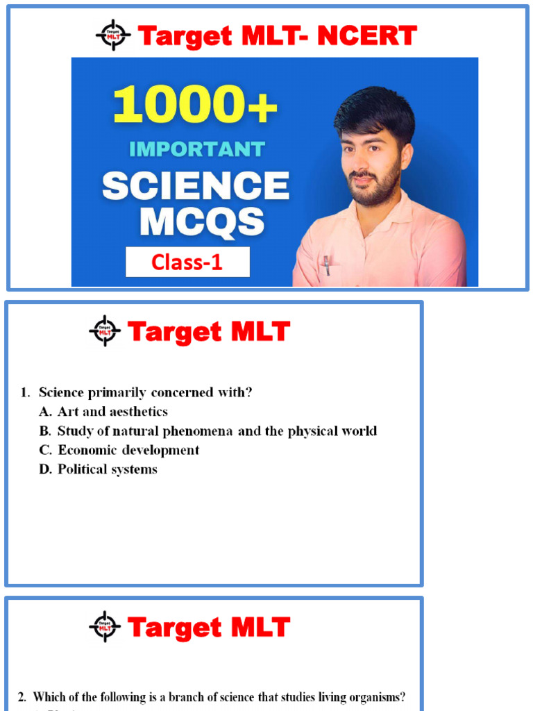 NCERT Target MLT for Class 1 & 2 | PDF