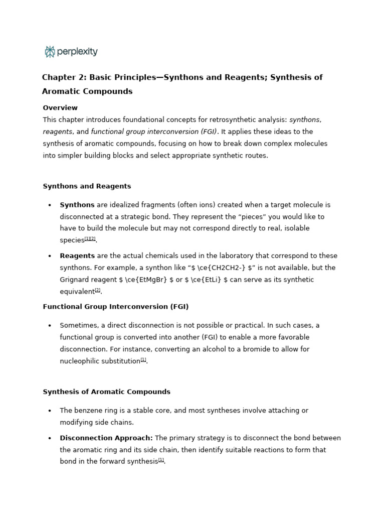 Chapter 2 - Basic Principles-Synthons and Reagents | PDF | Functional ...