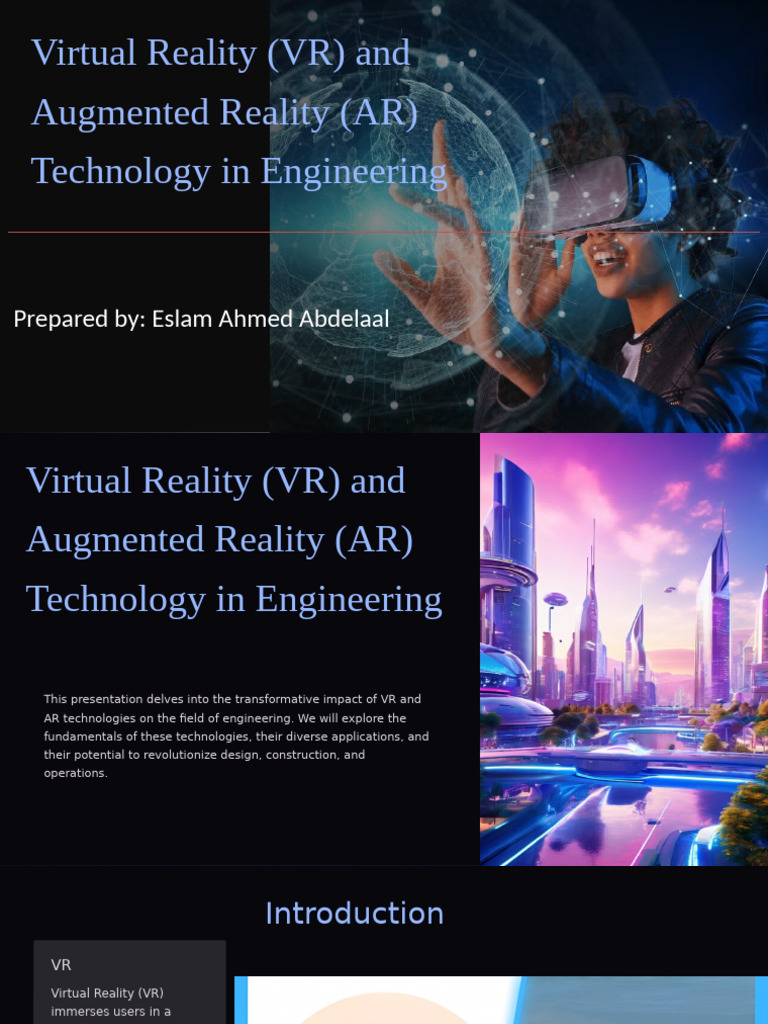 VR and AR Technologies in Engineering | PDF | Augmented Reality ...
