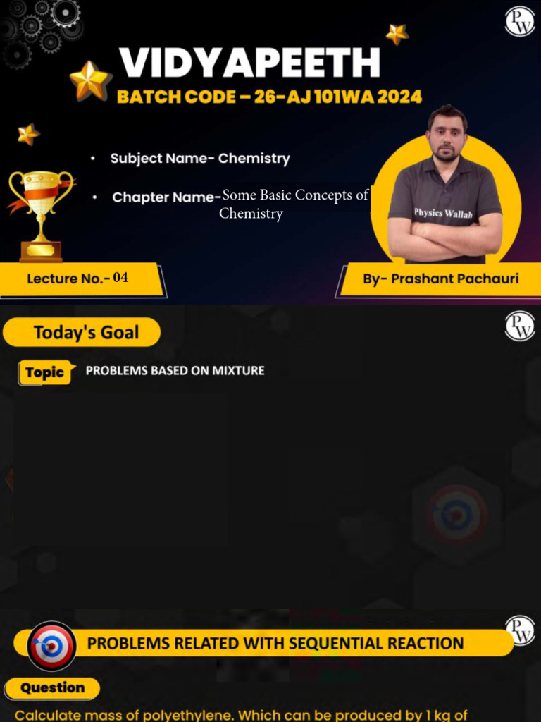 Some Basic Concepts of Chemistry - 04 - Class Notes - 26-AJ101WA 2024 | PDF