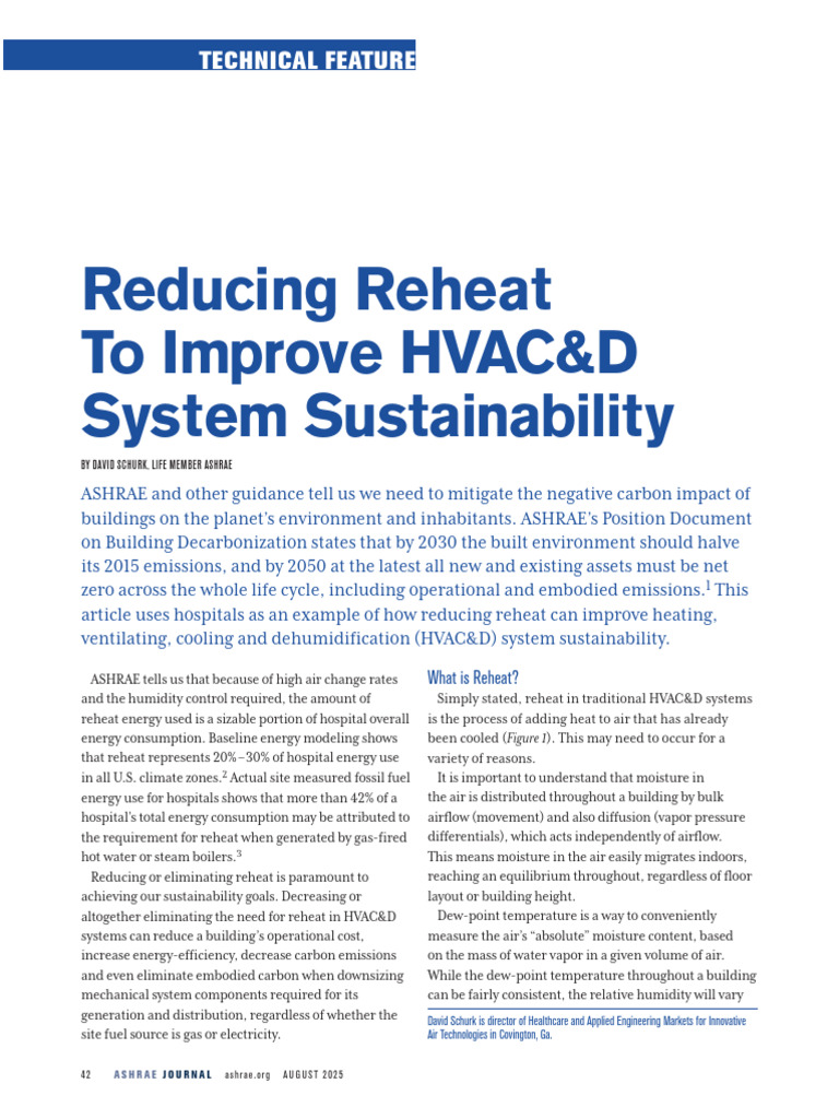 Reducing Reheat for HVAC Sustainability | PDF | Humidity | Engineering ...