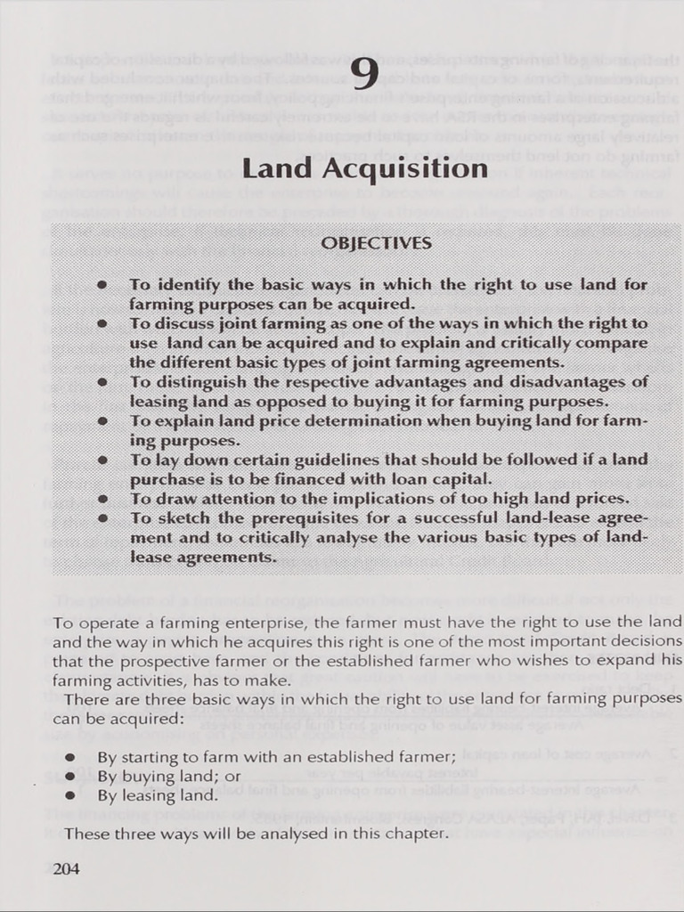 Land Acquisition for Farming: Key Insights | PDF | Cost Of Living | Salary