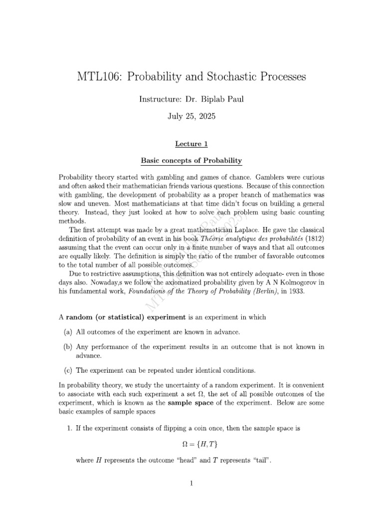 Lect Note1 | PDF