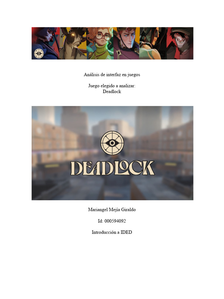 Análisis de interfaz del juego Deadlock | PDF | Videojuegos