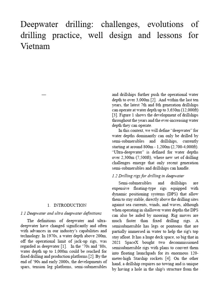Deepwater Drilling Challenges in Vietnam | PDF | Oil Well | Blowout ...