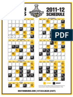 2011-12 Bruins Schedule