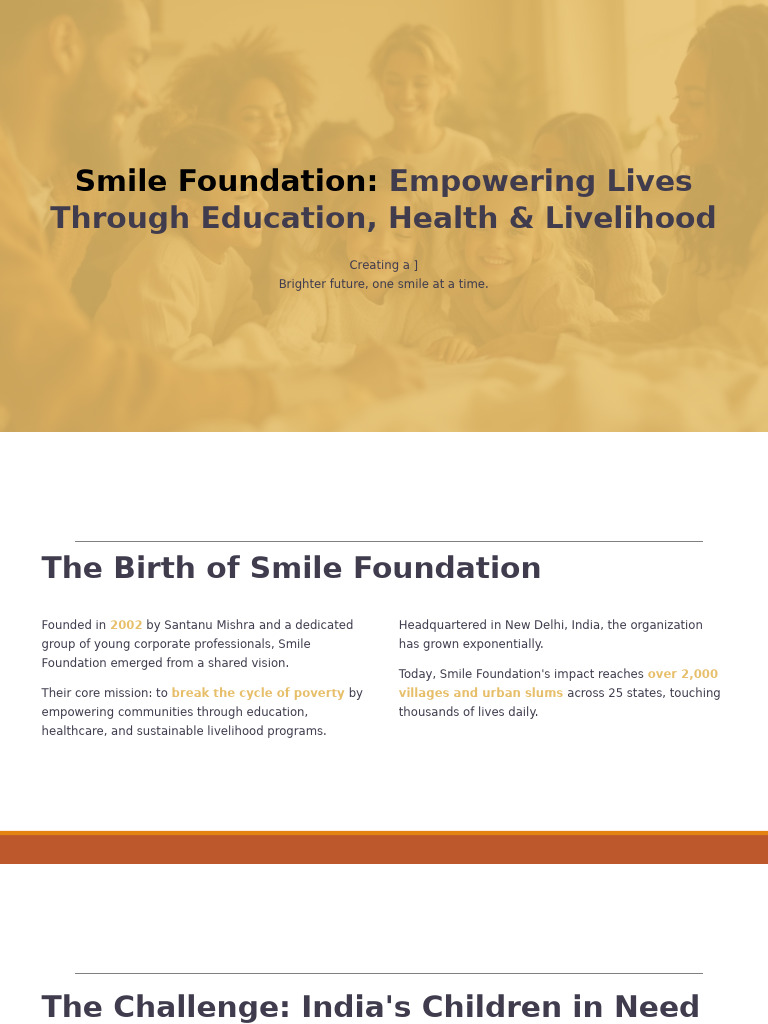 Smile Foundation Empowering Lives Through Education Health and ...