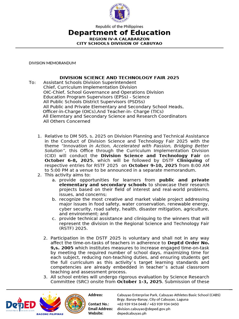 DSTF 2025: Innovation in Action | PDF | Statistics | Abstract (Summary)