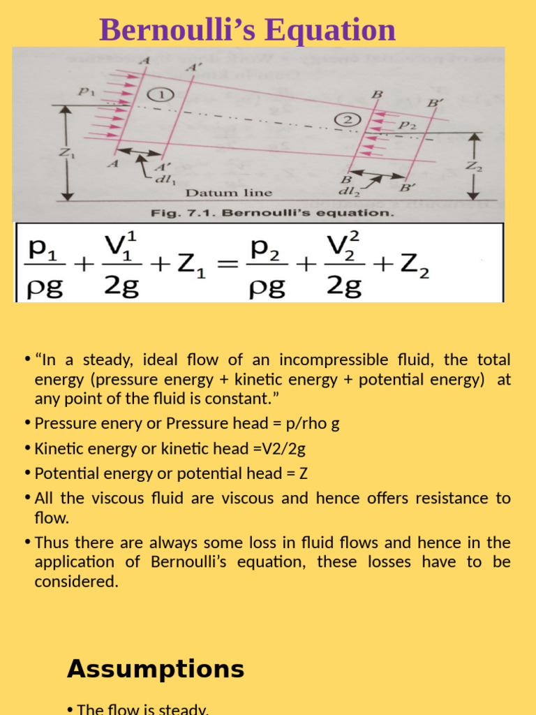 Understanding Bernoulli's Equation | PDF