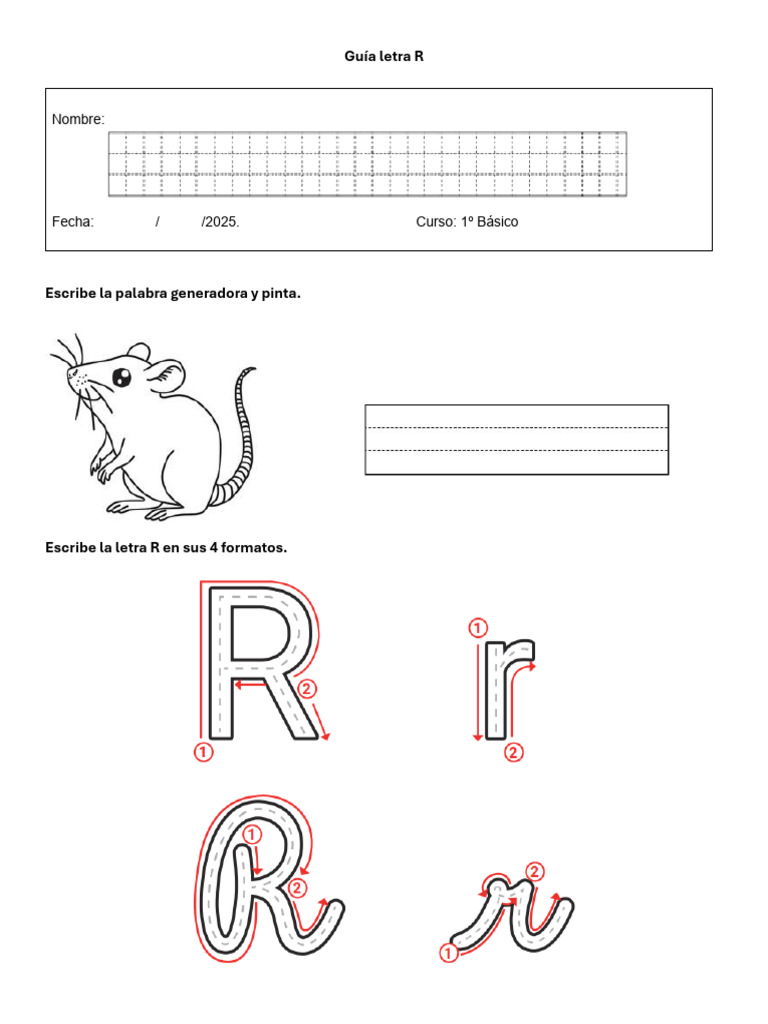 Guía Letra R - Editado | PDF