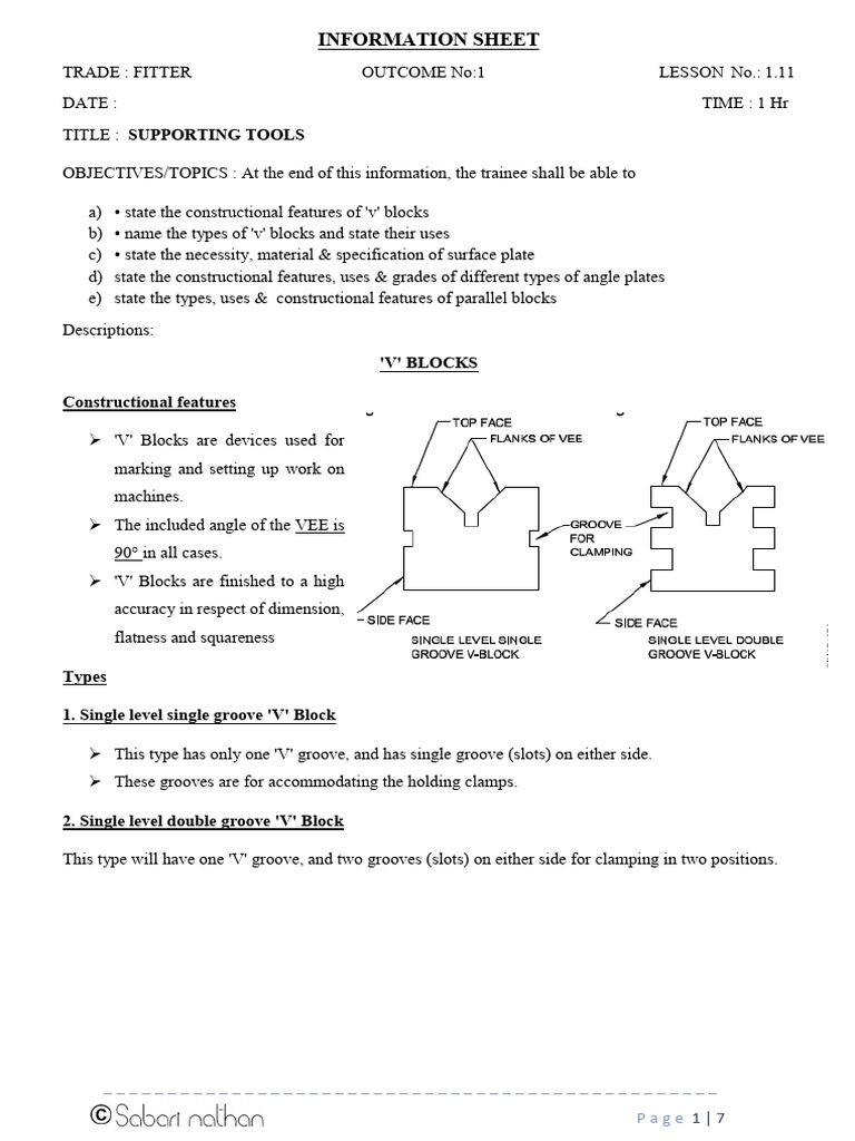 Types of V Blocks and Angle Plates | PDF | Machining | Mechanical ...