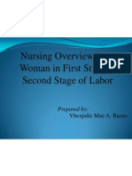 Nursing care for women in first and second stages of labor