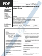 NBR 08719 Sb 79 - Simbolos de Cuidado Para Conservacao de Artigos Texteis