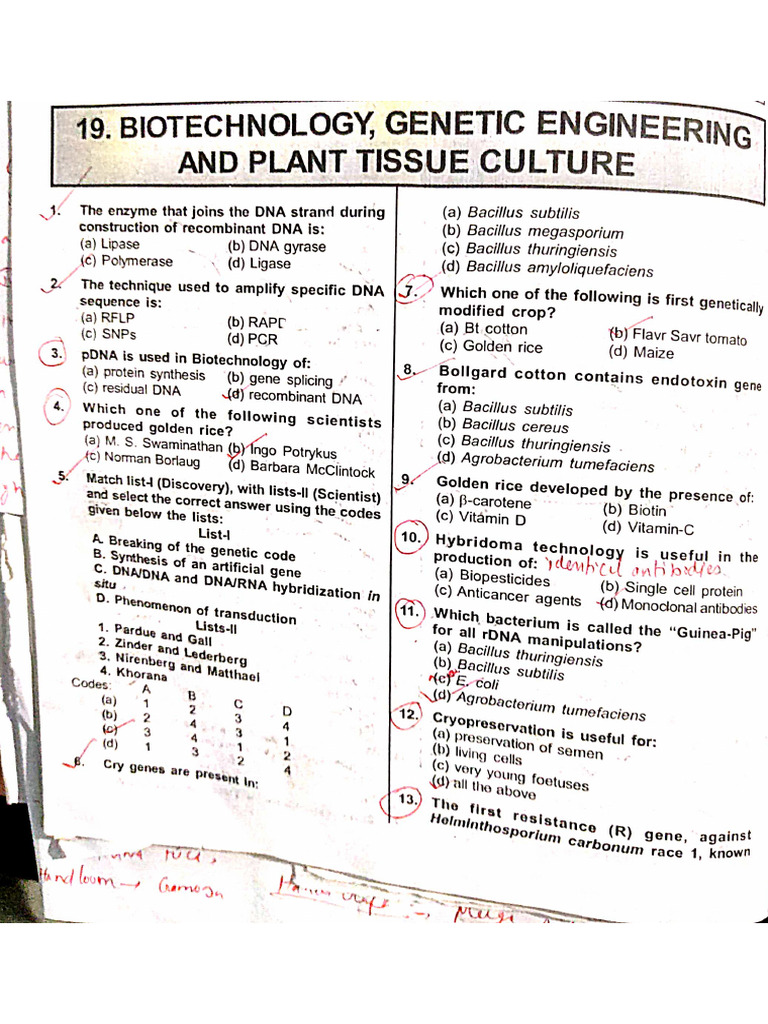 Biotechnology Part | PDF