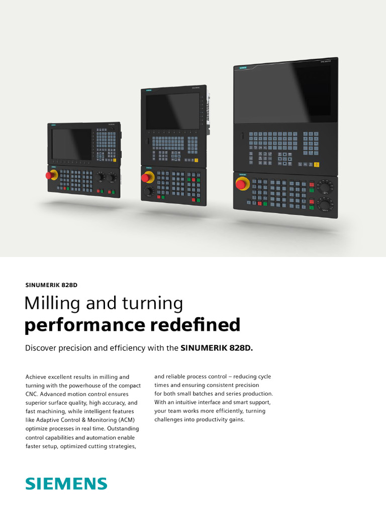 SINUMERIK 828D: Precision CNC Solutions | PDF | Machining | Machines