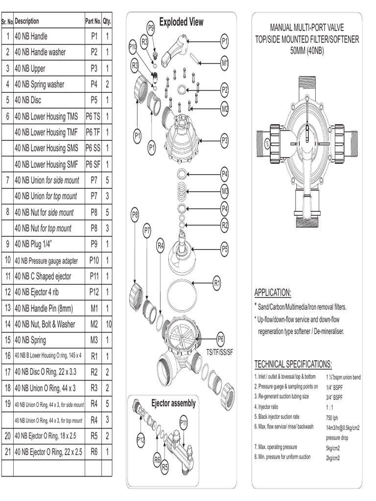 40 NB MPV Manual | PDF | Valve | Gas Technologies