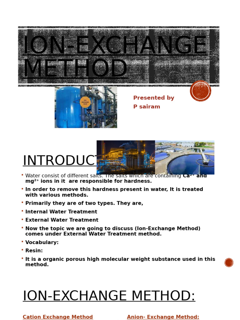 Ion-Exchange Method for Water Treatment | PDF